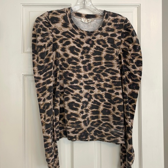 Anthropologie- RD Style Leopard Print Sweatshirt- size M - Picture 1 of 4